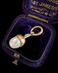 VICTORIAN DIAMOND & PEARL ACORN PENDANT