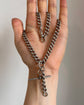 ANTIQUE CHUNKY SILVER CURB ALBERT CHAIN