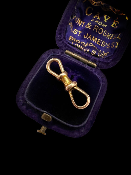 VICTORIAN 9CT GOLD DOUBLE DOG CLIP