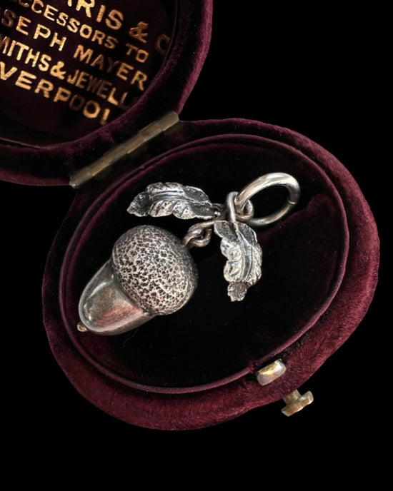 VICTORIAN SILVER ACORN PENDANT