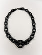 VICTORIAN CHUNKY WHITBY JET CHAIN NECKLACE