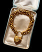 GEORGIAN PINCHBECK HEART PADLOCK BRACELET
