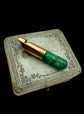 VICTORIAN 15CT GOLD & MALACHITE WHISTLE PENDANT