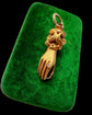 GEORGIAN 15CT GOLD & DIAMOND HAND CLASP / PENDANT