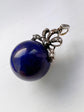 VICTORIAN LAPIS LAZULI SPHERE & DIAMOND BOW PENDANT