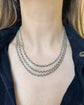ANTIQUE SUPER LONG SILVER FLAT BELCHER GAURD CHAIN
