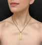 VICTORIAN 15CT GOLD & DIAMOND INGOT PENDANT