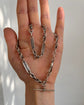 ANTIQUE SILVER TROMBONE & KNOT ALBERT CHAIN