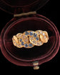 ANTIQUE DIAMOND & SAPPHIRE 18CT GOLD CHAIN RING