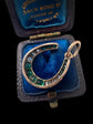 VICTORIAN EMERALD & DIAMOND HORSESHOE PENDANT