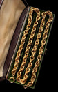 19TH CENTURY 14CT GOLD LOVERS KNOT & REEDED BELCHER CHAIN