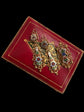 EARLY 19TH CENTURY 18CT GOLD ENAMEL EARRINGS AND BROOCH DEMI PARURE