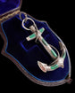 VICTORIAN MALACHITE & SILVER ANCHOR PENDANT