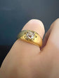 VICTORIAN DIAMOND & 18CT GOLD GYPSY RING