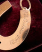 VICTORIAN 15CT GOLD HORSESHOE PENDANT ‘SLOW RACE’