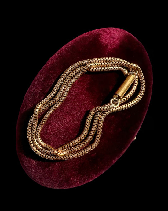 ANTIQUE 15CT GOLD BRAZILIAN / SNAKE LINK CHAIN