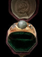 CATS EYE CHRYSOBERYL & OLD CUT DIAMOND GYPSY RING
