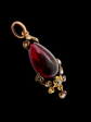 VICTORIAN GARNET AND DIAMOND TEARDROP PENDANT