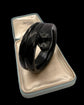 VICTORIAN CHUNKY WHITBY JET SNAKE BANGLE