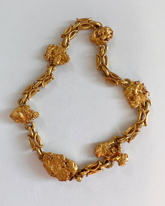 19TH CENTURY GOLD NUGGET BRACELET