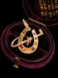 VICTORIAN 15CT GOLD & GEM SET HORSESHOE PENDANT