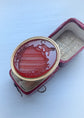 GEORGIAN HIGH CARAT GOLD FOB PENDANT WITH DOG INTAGLIO