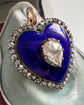 ANTIQUE DIAMOND & ENAMEL HEART PENDANT