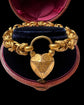 GEORGIAN PINCHBECK HEART PADLOCK BRACELET