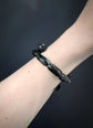VICTORIAN WHITBY JET SNAKE BANGLE