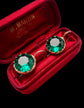 GEORGIAN GREEN PASTE EARRINGS