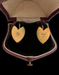 VICTORIAN 15CT GOLD & DIAMOND HEART EARRINGS