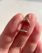 ANTIQUE PLATINUM STIRRUP PENDANT