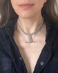 ANTIQUE SILVER CURB CHAIN WITH SLIDING T-BAR