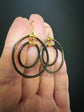 VICTORIAN DOUBLE HOOP ELEPHANT HAIR EARRINGS