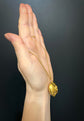 19TH CENTURY LARGE 18CT GOLD PUFFY HEART PENDANT