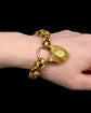 GEORGIAN PINCHBECK HEART PADLOCK BRACELET