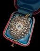 19TH CENTURY OVAL PASTE & SILVER GILT PENDANT