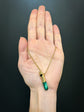 VICTORIAN 15CT GOLD & MALACHITE WHISTLE PENDANT