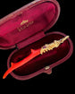 ANTIQUE 15CT GOLD SNAKE & CORAL PENDANT