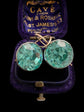 EARLY VICTORIAN TURQUOISE PASTE EARRINGS