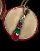 19TH CENTURY DIAMOND, RUBY & EMERALD PENDANT