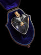 SUPERSIZED CHUNKY VICTORIAN ROCK CRYSTAL HEART PENDANT