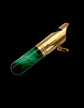VICTORIAN 15CT GOLD & MALACHITE WHISTLE PENDANT