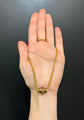 19TH CENTURY RUBY & ENAMEL 18CT GOLD SLIDER PENDANT