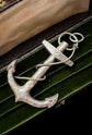 HUGE VICTORIAN SILVER ANCHOR PENDANT