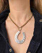 VICTORIAN SUPERSIZED SILVER HORSESHOE PENDANT