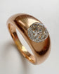 VICTORIAN DIAMOND & 18CT GOLD FLUSH SET RING