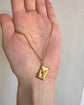 ANTIQUE 18CT GOLD & DIAMOND ENVELOPE AND LETTER PENDANT