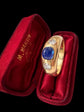 KASHMIR SAPPHIRE & DIAMOND VINTAGE 18CT GOLD RING