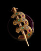 ANTIQUE TRIPLE HORSESHOE & NAIL PENDANT